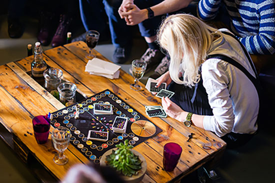 people playing a game